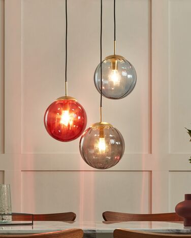 3 Lights Glass Pendant Lamp Multicolour KANGAROO