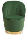 Fotel welurowy zielony ALBY_900707