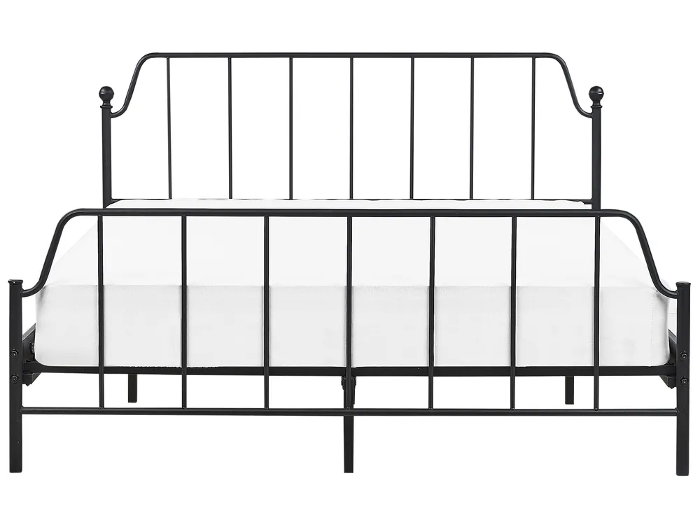 Bed Metal MAURESSAC 160 x 200 cm (EU King Size) Black_897380