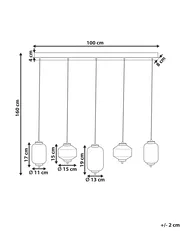 LED Pendant Lamp SULLANE LED Glass Multicolour_948802