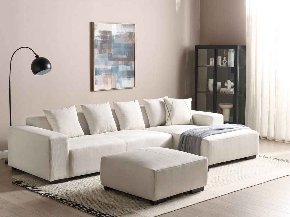 Off white corner sofa discount