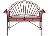 Banc de jardin CAVINIA 125 cm Métal Rouge Bordeaux