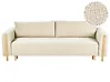 Sofa Bed 3 Seater KVAM with Storage Boucle Off-White