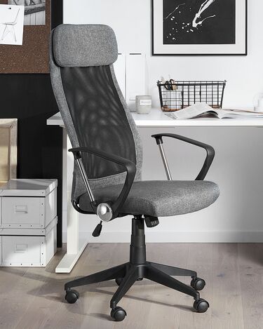 Swivel Office Chair Dark Grey PIONEER