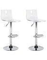 Set of 2 Swivel Bar Stools Transparent White BUSAN_711957