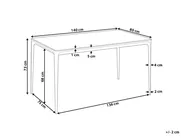 Dining Table JOLLEIN White Marble 140 cm 80 cm Glass_1043880