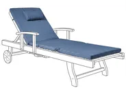 Sun Lounger Pad Cushion TOSCANA/JAVA/AMANTEA PREMIUM 189 x 58 cm Blue_1070405