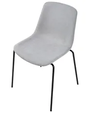 Set of 4 Dining Chairs TILLER Fabric Grey_1027013