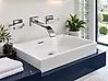 Wall Mounted Basin Mixer Tap BERRACO Brass Silver