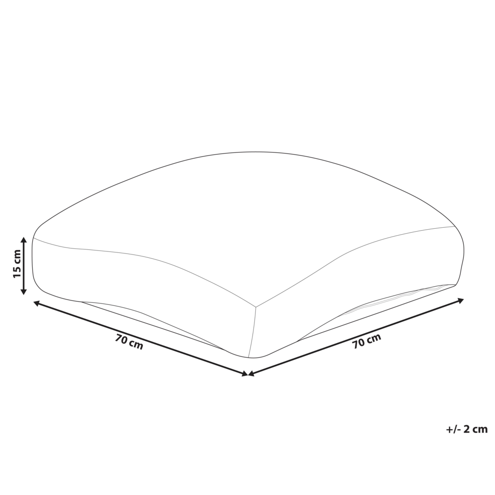 Cojin de suelo de algodon 70 x 70 x 15 cm beige JOARA Beliani.es