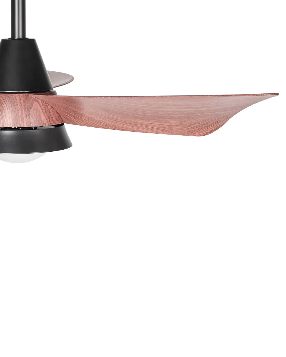 Ceiling Fan with Light HAINES with Remote LED Black_1133365