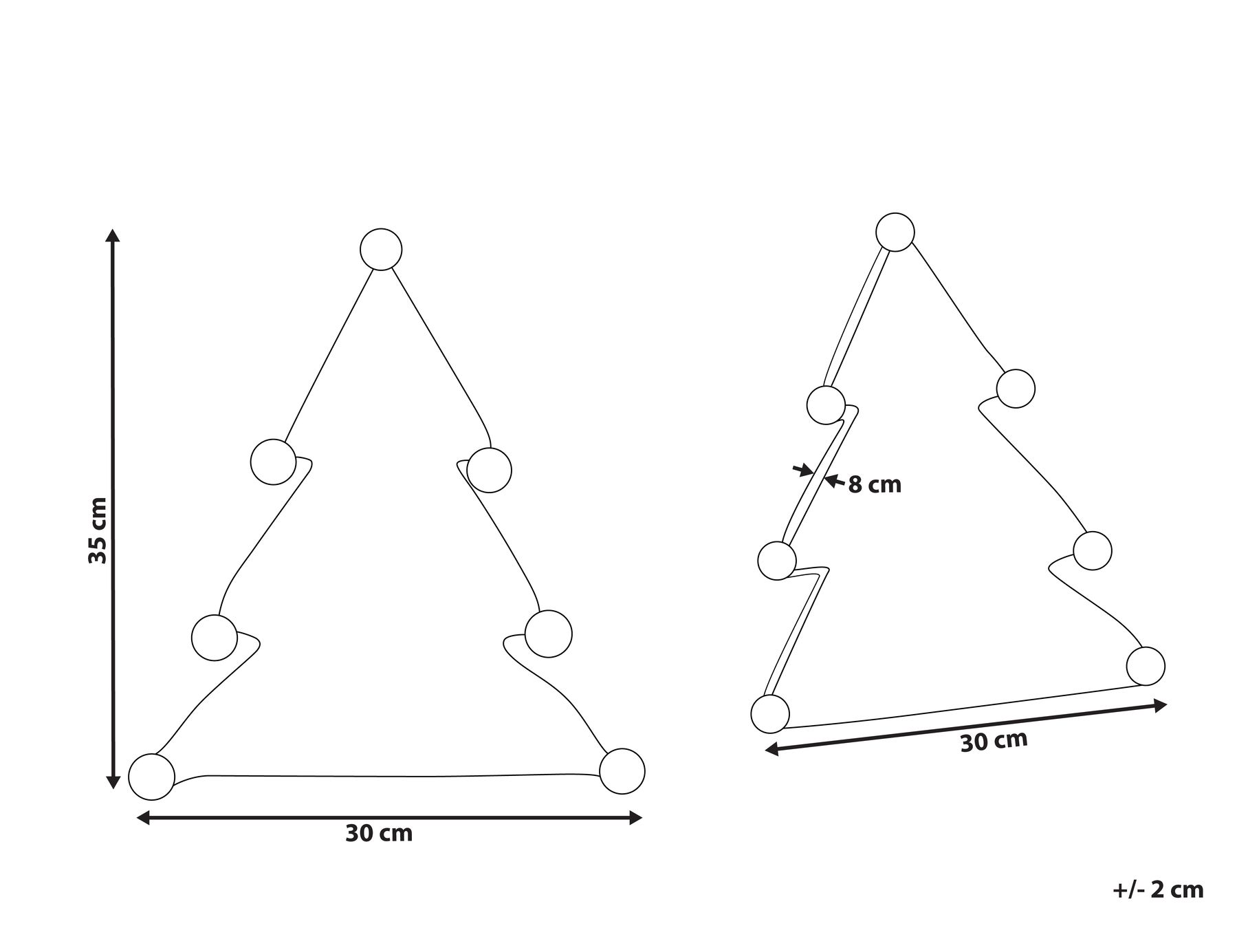 Set of 2 Cushions Christmas Tree 35 x 30 cm Green and Red TREAT_947266 Set of 2 Cushions Christmas Tree 35 x 30 cm Green and Red TREAT_947266