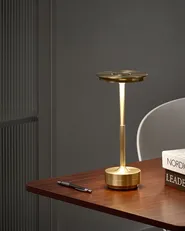 Wireless LED Table Lamp MAGO with Dimmer Metal Gold_1042009