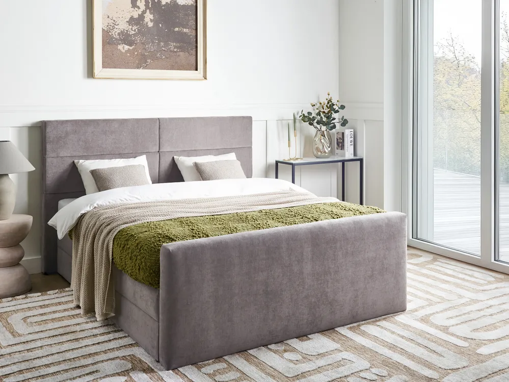 Divano letto con contenitore Tessuto ARISTOCRAT 160 x 200 cm