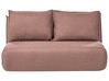 Sofa rozkładana dla 2 osób ROROS Len syntetyczny Brązowy