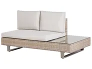 Set di divani angolari da giardino 5 posti LANCIANO Rattan sintetico (PE) Bianco sporco Lato destro_930942
