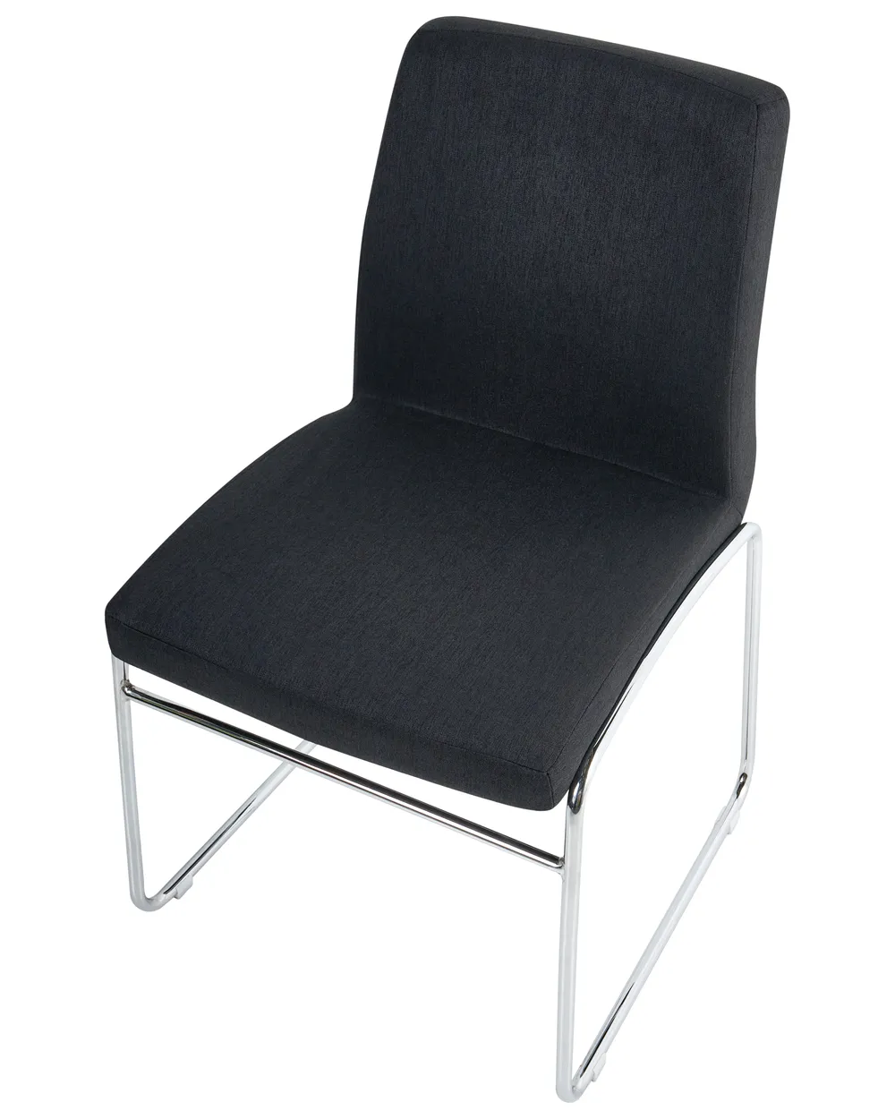 Set di 2 sedie da pranzo LECCO Tessuto Nero_1044691