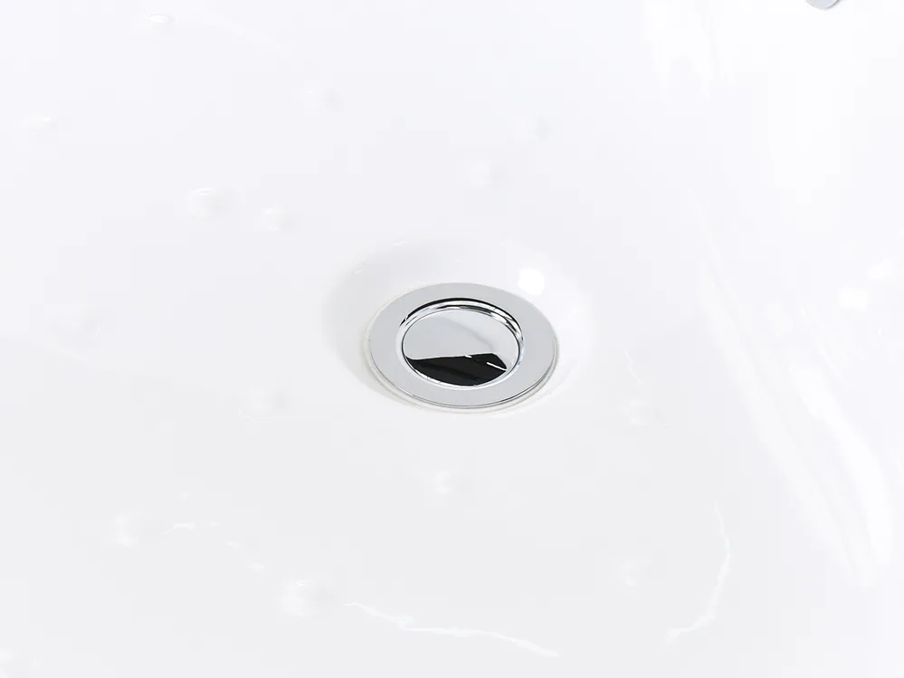 Wanna narożna z hydromasażem CARTAGENA 220 x 160 cm Biały_1029585