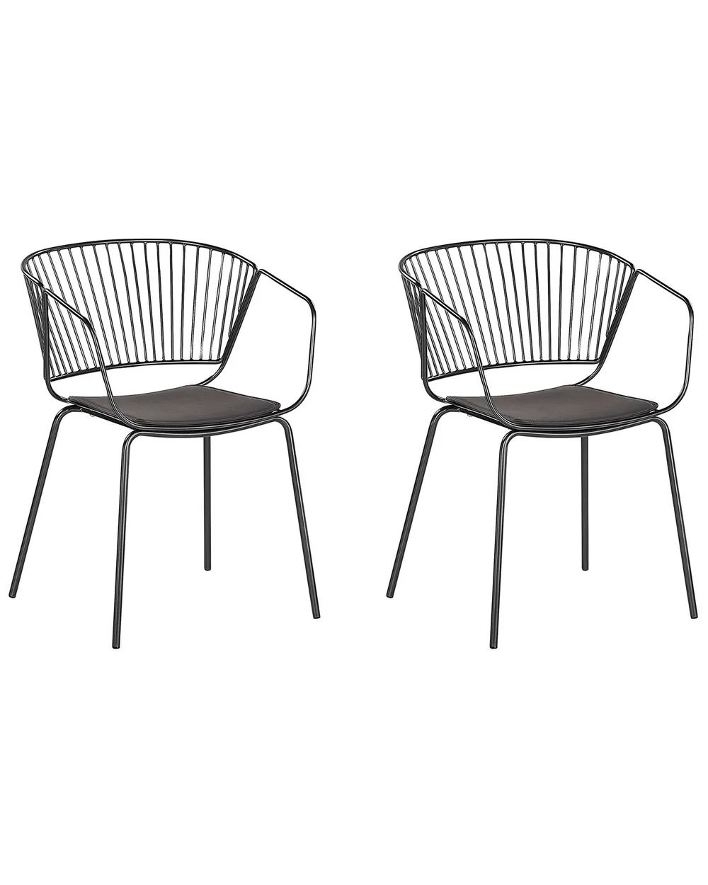 Set of 2 Dining Chairs RIGBY Metal Black