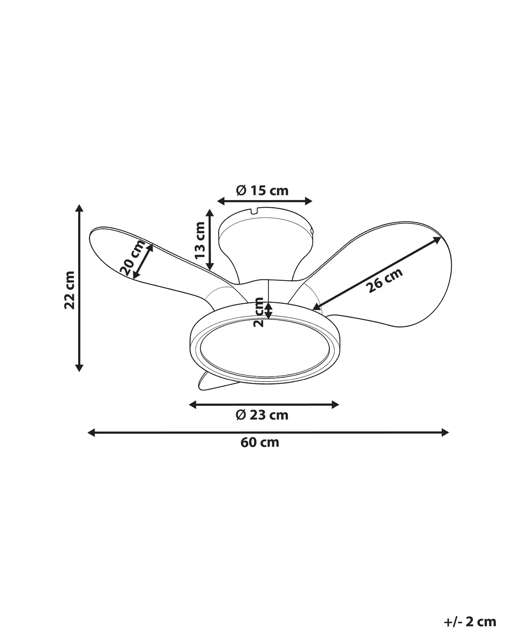 Ceiling Fan with Light PUNTI with Remote LED White_1032122