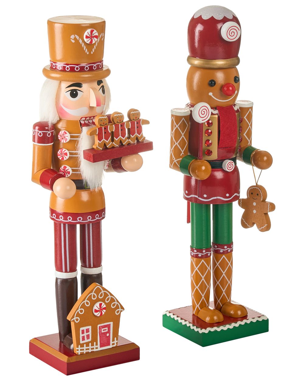 Dekofiguren 2er Set GRANSJON 35 cm Nussknacker Orange