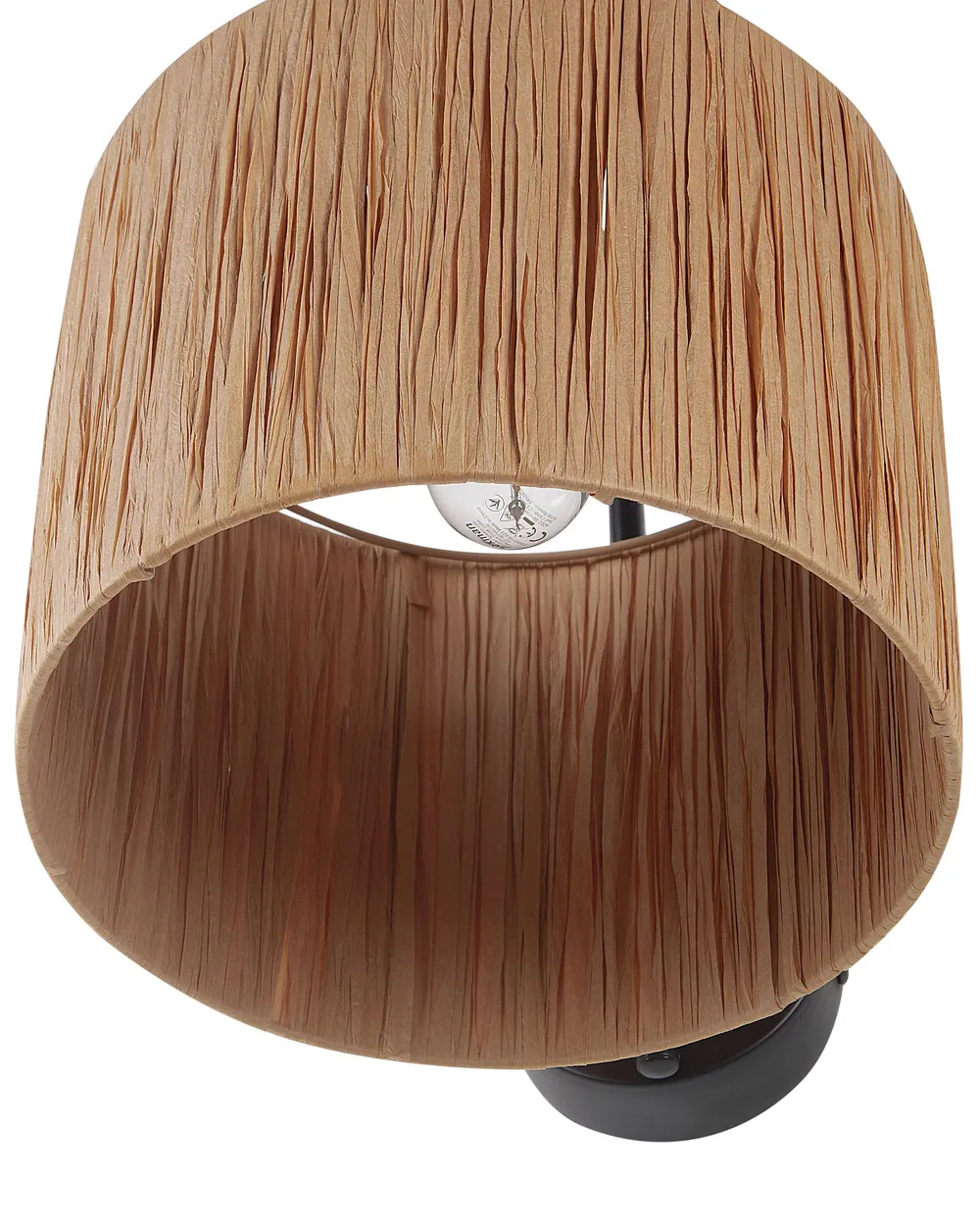 Set of 2 Wall Lamps SHINFA Wicker Natural_899938