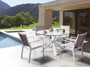 Set da pranzo da giardino 4 posti MALETTO/BUSSETO Metallo Bianco_956912