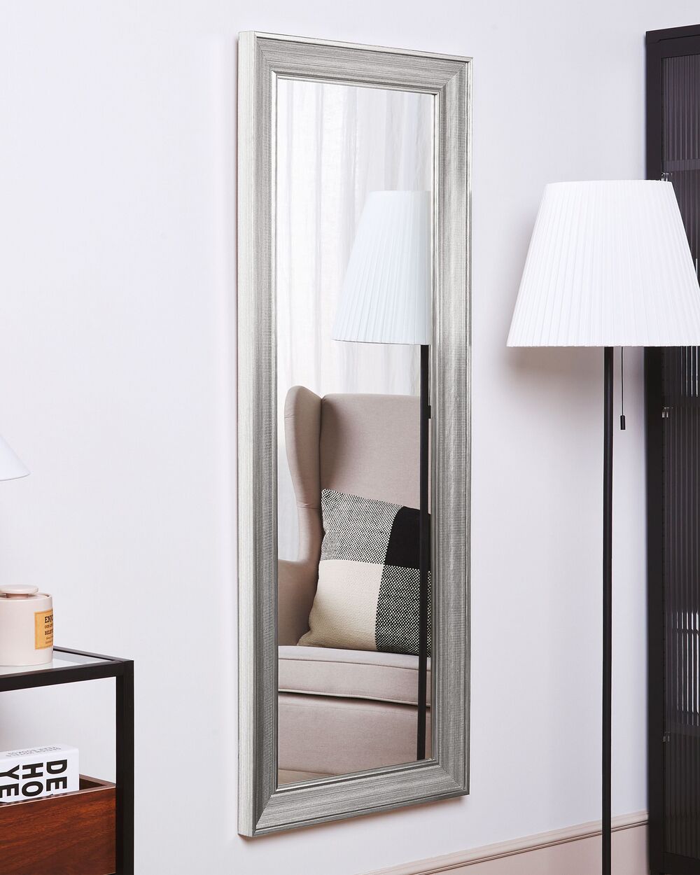 Vægspejl BUBRY 50 cm 130 cm Sølv