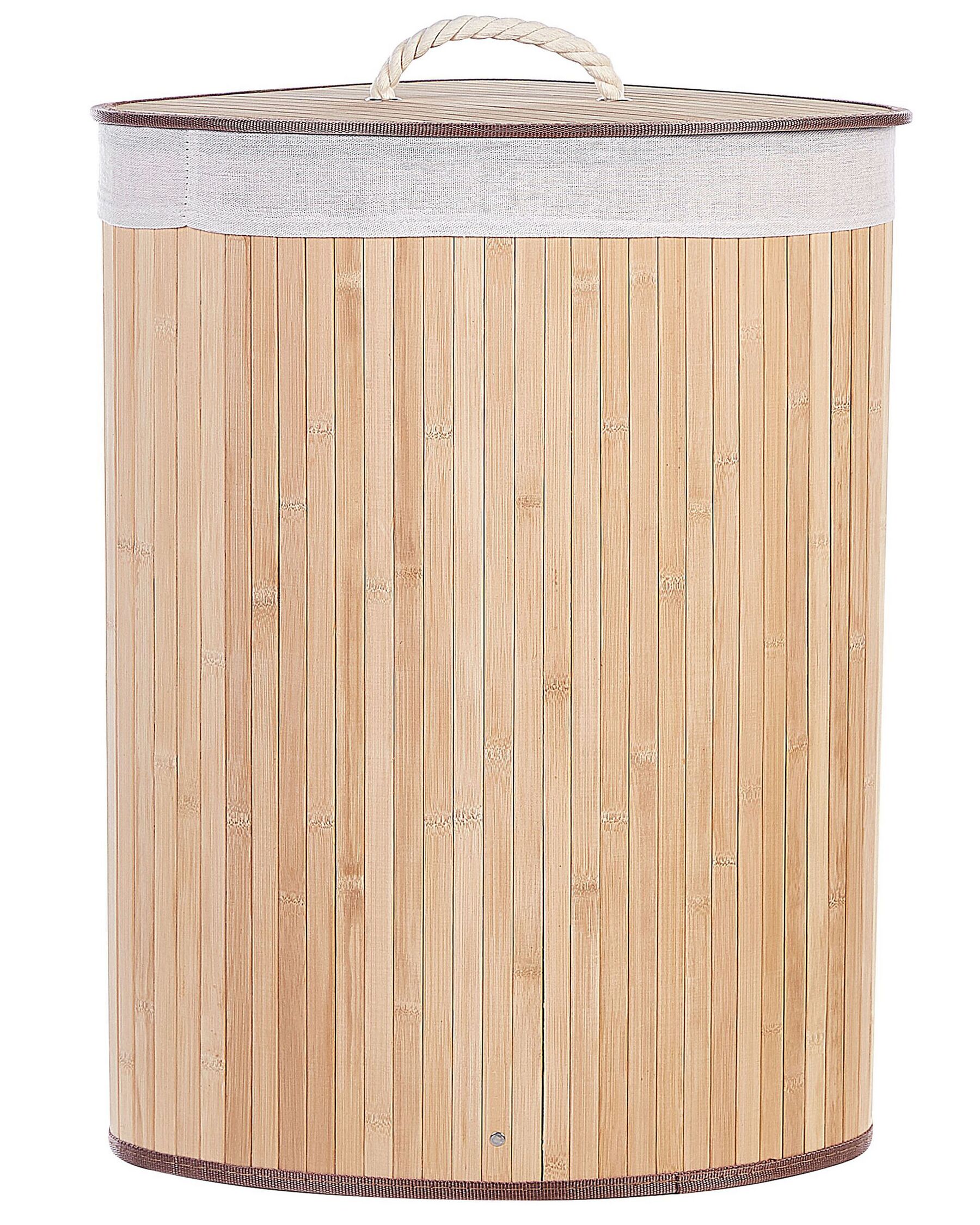 Panier en bambou marron clair 60 cm MATARA_849060