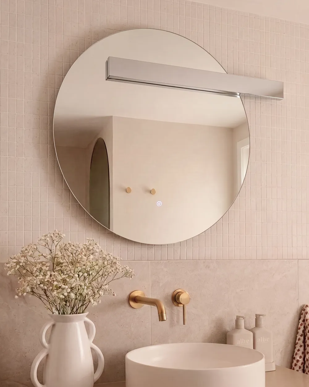 Lustro łazienkowe LED ANOST 107 cm 90 cm Srebrny_1109489