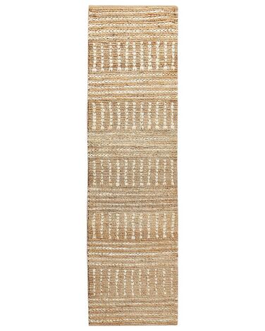 Jutový koberec 80 x 300 cm béžový KAMBERLI