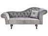 Right-Hand Chaise Longue LATTES II with Cushion Velvet Grey