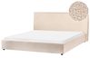 Lit avec sommier Bouclé LAVAUR 180 x 200 cm Beige