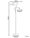 2 Light Metal LED Floor Lamp Black GALETTI_900131