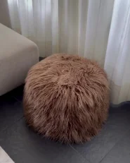 Pouf TUKKI Finta pelliccia Marrone_1026168