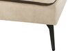 Left Hand Velvet Corner Sofa Beige ALTAN_878493