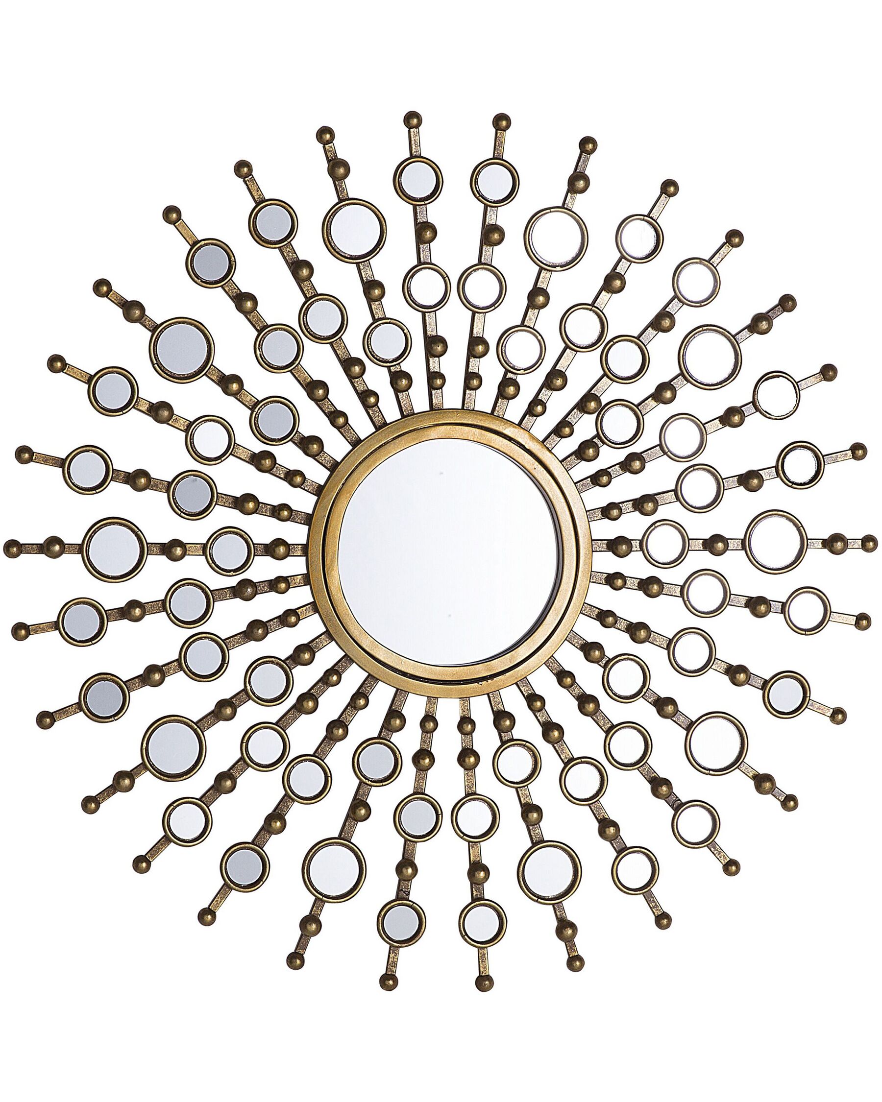 Metal Sunburst Wall Mirror ø 70 cm Gold BLOIS_904028