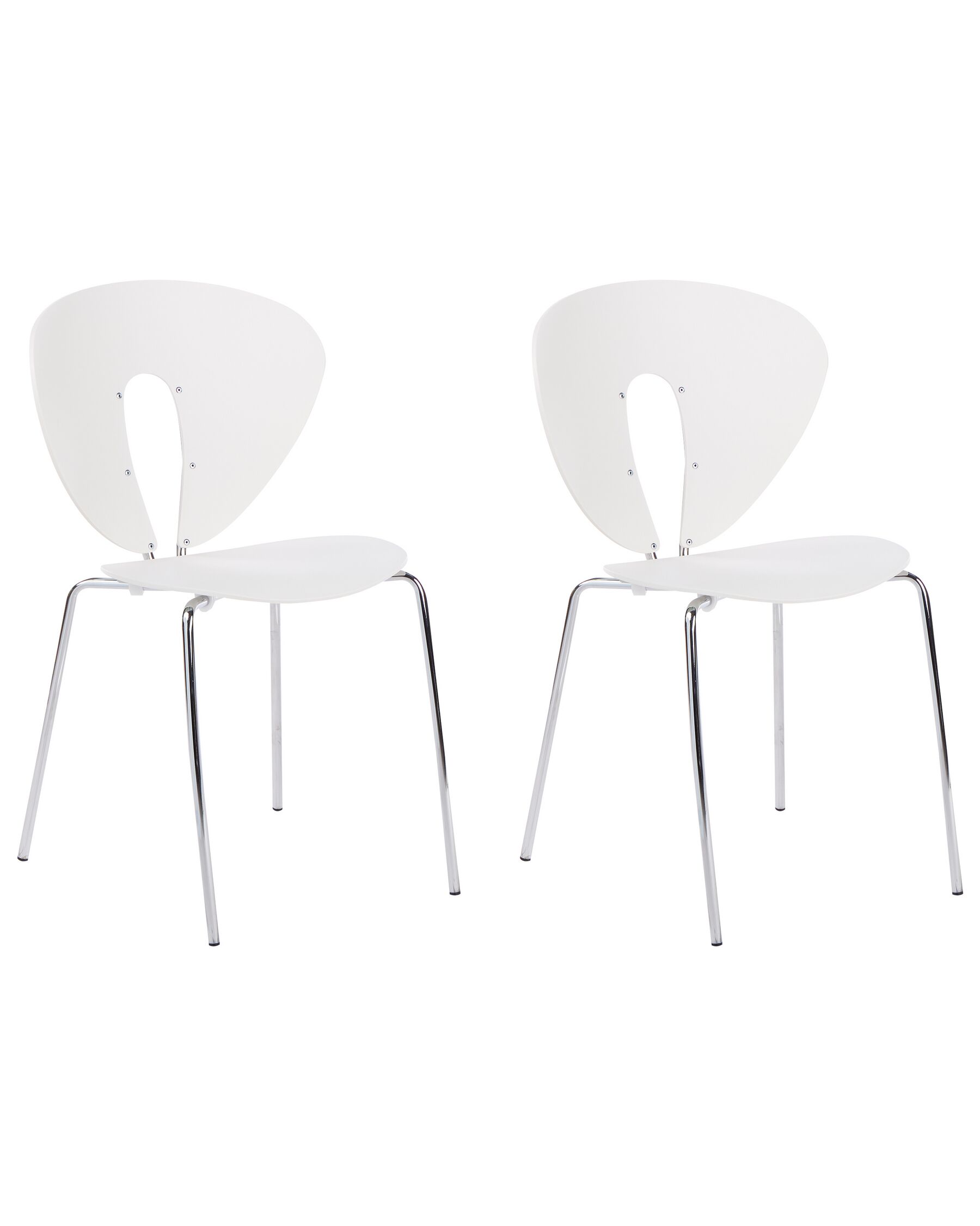 Set of 2 Dining Chairs White TRACY_929871