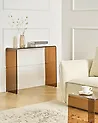 Console Table KENDALL Tempered Glass Brown