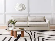 Sofa 3 Seater VINSTRA Fabric Light Beige_929404