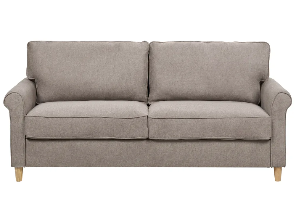 Sofa 3 Seater RONNEBY Fabric Light Brown