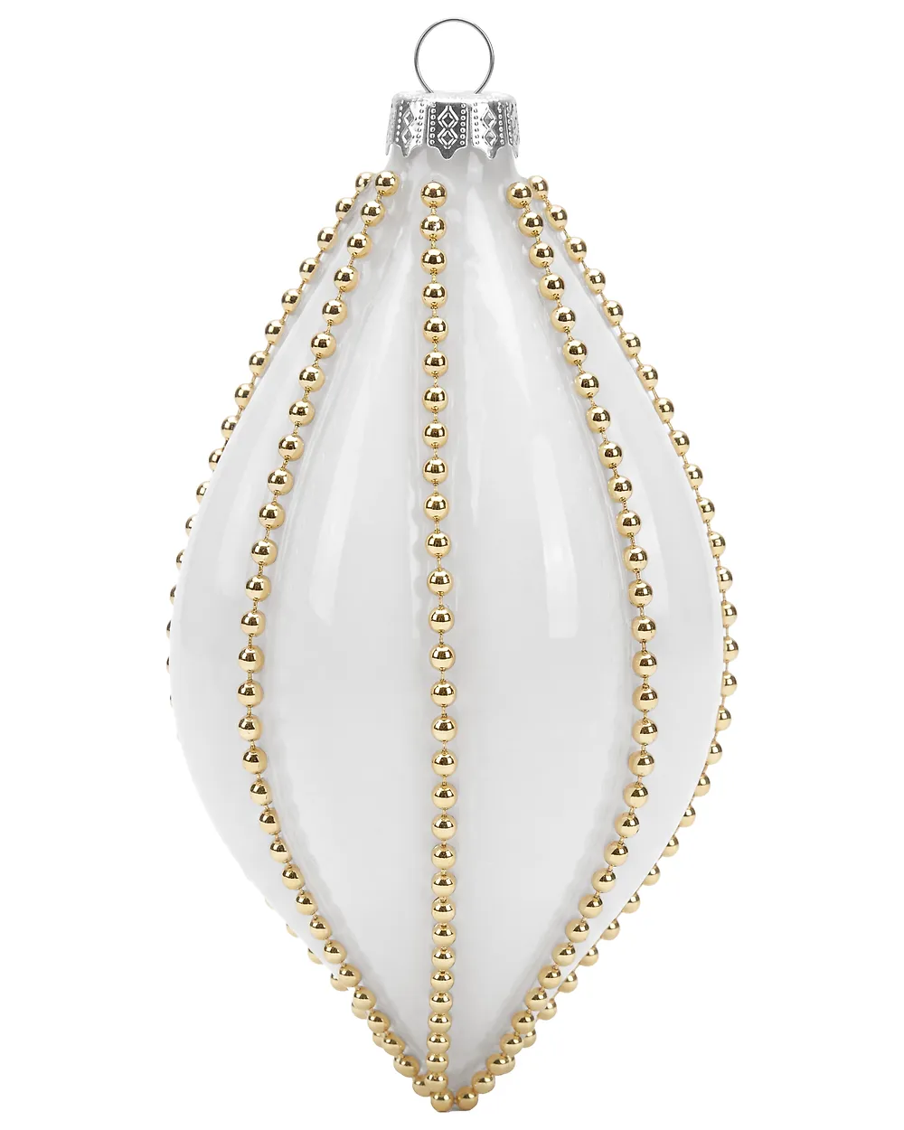 Conjunto de 12 bolas de Navidad WINTERFROST Vidrio Blanco_1192221