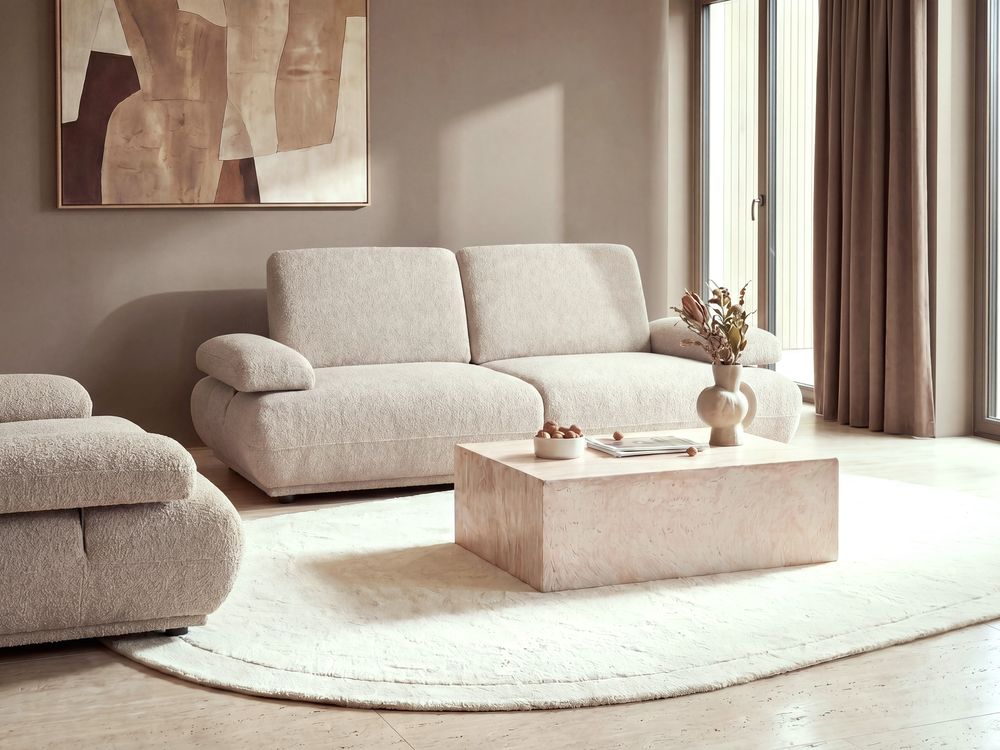 Sofa 3 Seater NACKA Boucle Beige