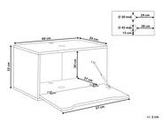 Wall Mounted Vanity Unit PETROLINA 60 cm White Marble_978103