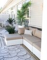 Conjunto de jardim modular 4 lugares em rattan sintético branco à direita SANO II_935364