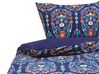 Parure de lit motif coloré bleu foncé 155 x 220 cm MADRONA_804793