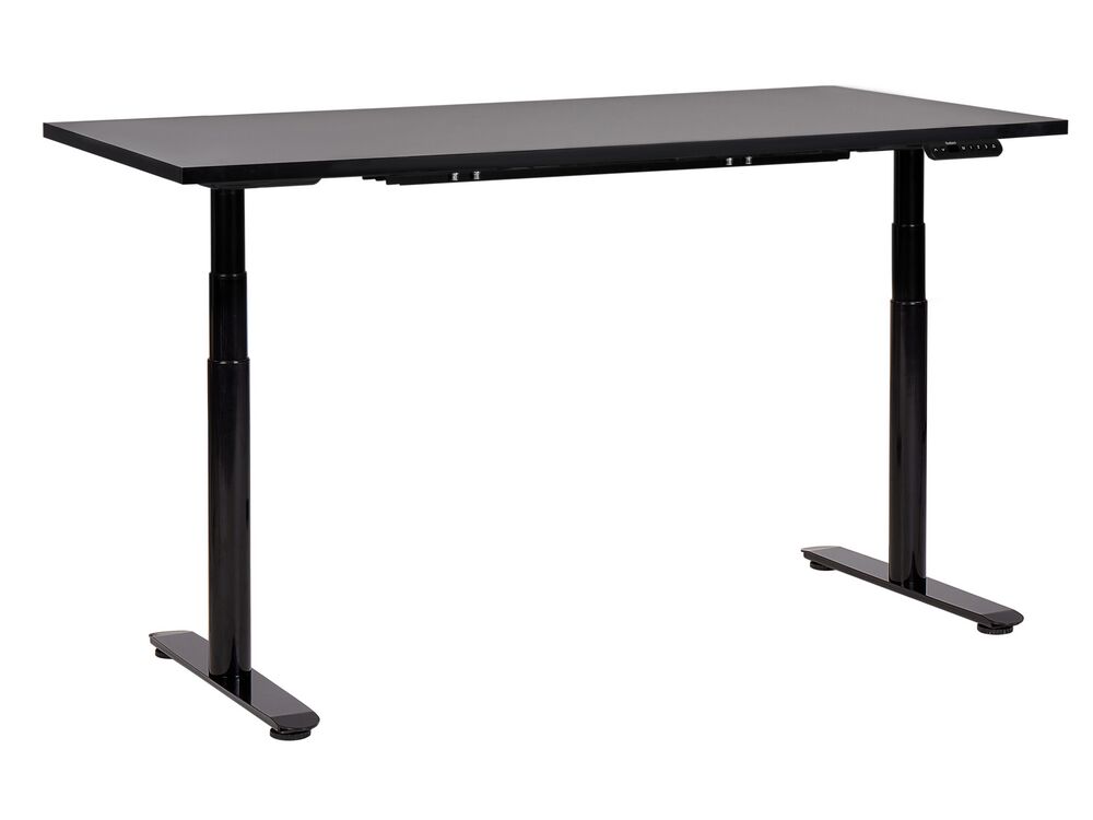 Bureau réglable en hauteur électriquement DESTINAS 160 cm x 72 cm Noir