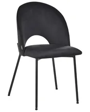 Set di 2 sedie da pranzo COVELO Velluto Nero_968541