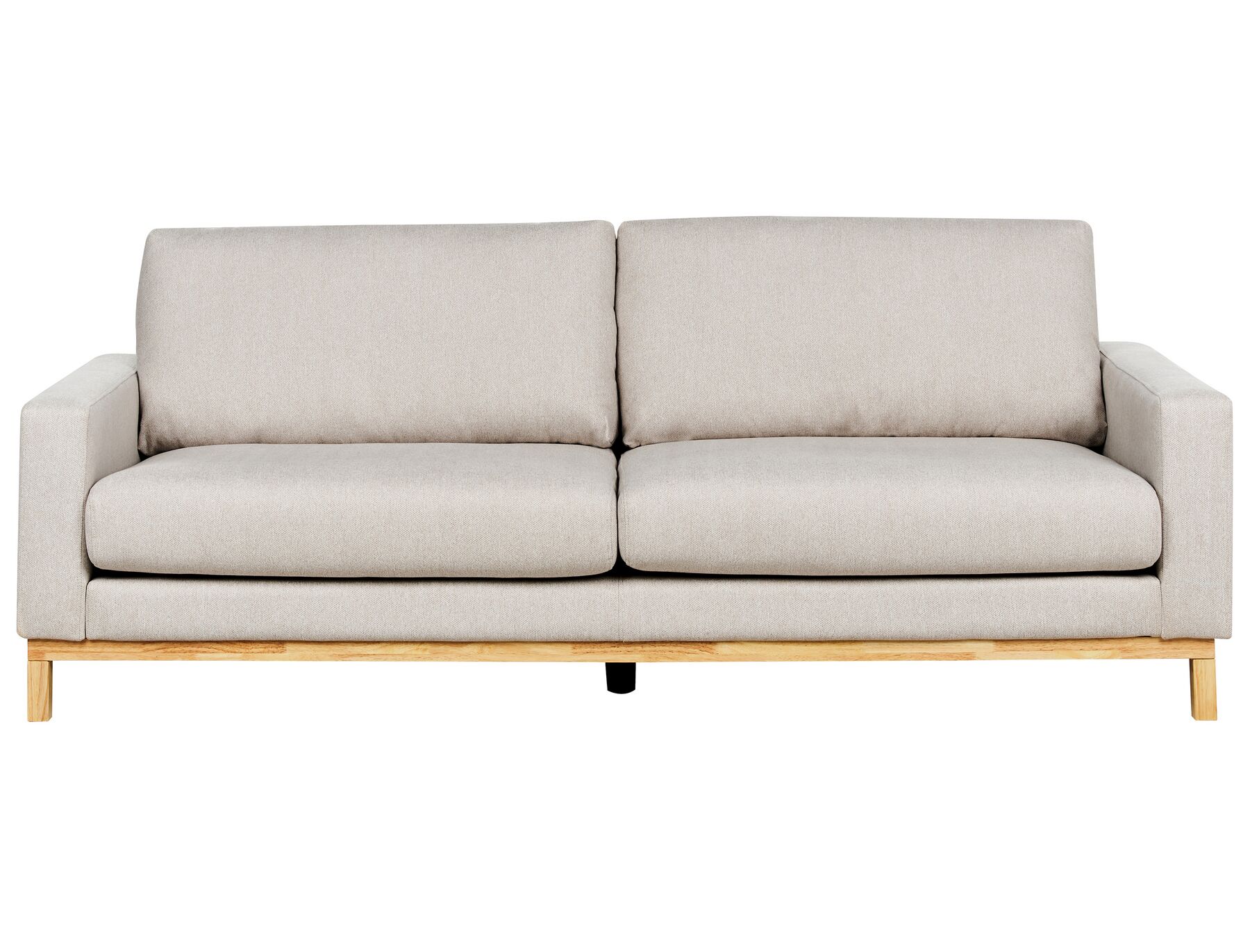 3 Seater Fabric Sofa Beige SIGGARD_920874