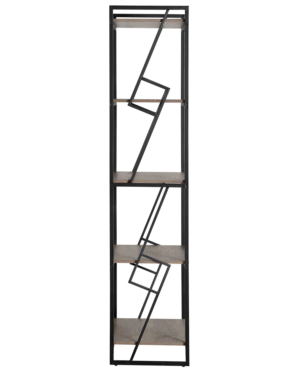 Regał na książki 5 półek FORRES 184 cm Brązowy/ czarny_726039